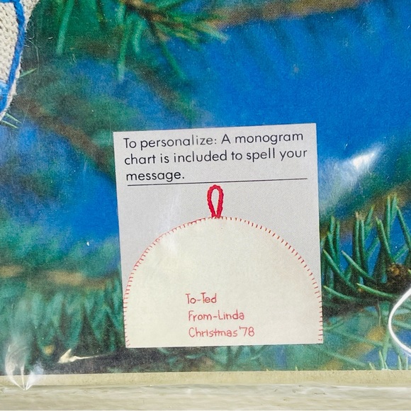 Vintage 1978 Crewel kit Christmas ornaments Angel and Star #7860 Columbia miner - Picture 9 of 10